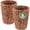 Red Brown-2 Gallon, variant on Black 2 Gallon Wicker Trash Cans 2-pack