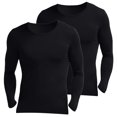 thumbnail image 1 of Ropa interior térmica fina delgada de 2 piezas para hombre, ropa de otoño de cuello redondo, camisa básica transpirable Pompotops oipoqjl7987, 1 of 5