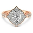 thumbnail image 3 of 4 Carat IGI Certified Oval Shape Lab Grown Diamond Engagement Ring | 14K Rose Gold | Melody Vintage Halo Diamond Ring | FG-VS1-VS2 Quality Friendly Diamonds, 3 of 4
