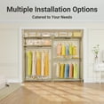 thumbnail image 6 of VIPEK X1 Expandable Clothes Rack Heavy Duty Adjustable from 2' to 3'5" with Flexible Shelves and Hanger Rods Metal Garment Racks Portable Closet Rack Clothing Racks for Hanging Clothes, Gold, 6 of 7