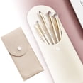 thumbnail image 1 of Portable 5 Piece Makeup Brush Set with Brush Bag Easy To Use for Travel Functional for Precise Makeup Application, 1 of 7