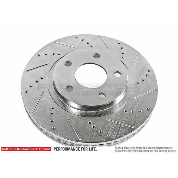 Powerstop PSBAR82153XR Drilled Slotted Rotor