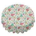 thumbnail image 2 of Pioneer Flower Floral Print Pattern Round Tablecloth 70"x70", Wrinkle Resistant Wipeable Table Cover for Kitchen Dining Room Picnic Patio and Party, 2 of 6