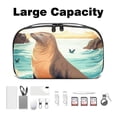 thumbnail image 3 of Sea Lion Portable Oxford Cloth Waterproof Charger Case and Electronic Travel Case Organizer, Small Outdoor Storage Box for PC Case - 5.9x9.44x3.14 in., 3 of 6