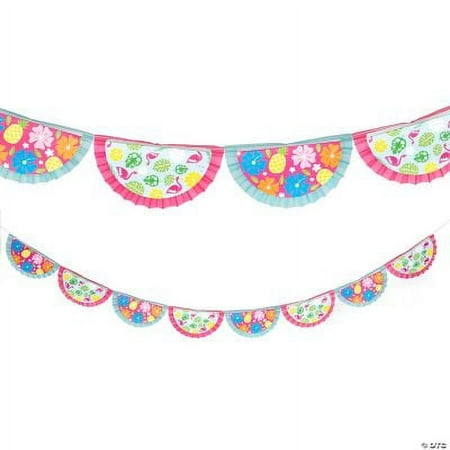Luau Bunting Garland, Luau, Tiki Party Decor, 1 Piece