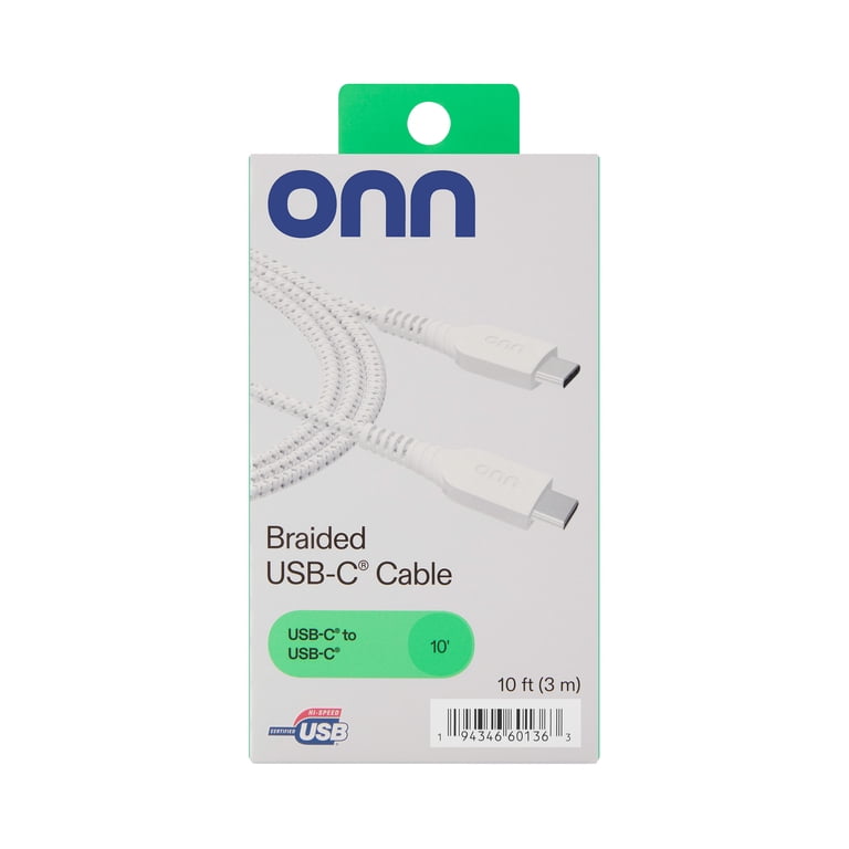onn 10ft USB-C to USB-C Braided Charging Cable photo 5