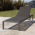 thumbnail image 4 of Miller Outdoor Aluminum Chaise Lounge with Dark Grey Mesh Seat, Grey, 4 of 8