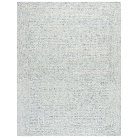 SAFAVIEH Pine Nadia Solid Area Rug, Light Blue/Ivory, 8' x 10'