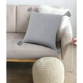 thumbnail image 4 of Ox Bay Soft Solid Tassel Cotton Throw Pillow, Gray, 20 in. Square, Count per Pack 1, 4 of 8