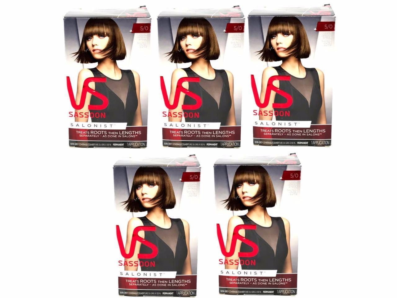 1. Vidal Sassoon Salonist Hair Colour Permanent Color Kit, 5/1 Medium Cool Brown - wide 4
