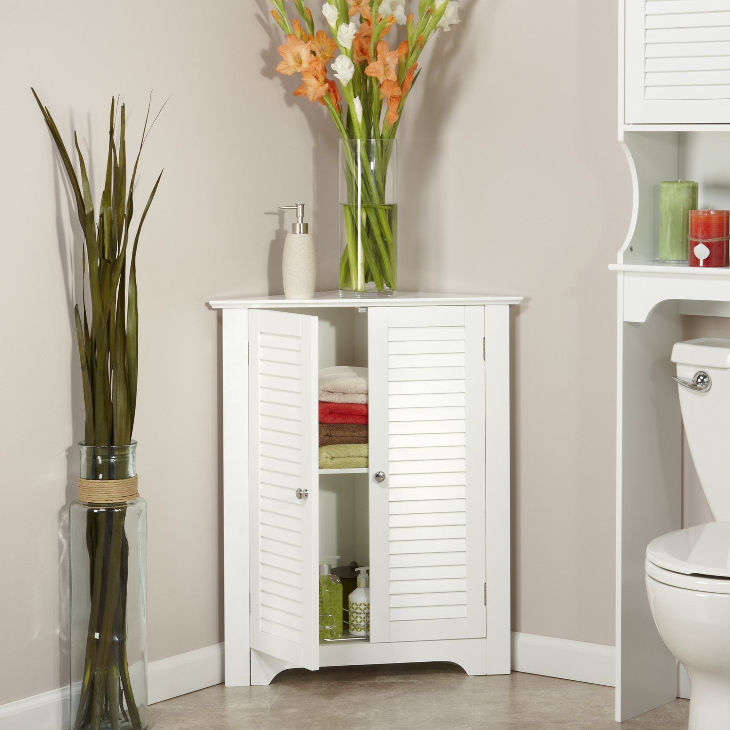 Corner Bathroom Cabinets Amazon Com