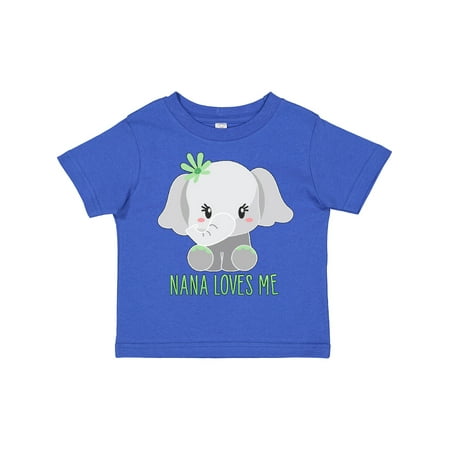 

Inktastic Nana Loves Me- Cute Elephant Gift Toddler Boy or Toddler Girl T-Shirt