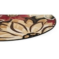 thumbnail image 5 of Transitional Area Rug (5'3'' Round) Floral Black, Red Indoor Round Easy to Clean, 5 of 6