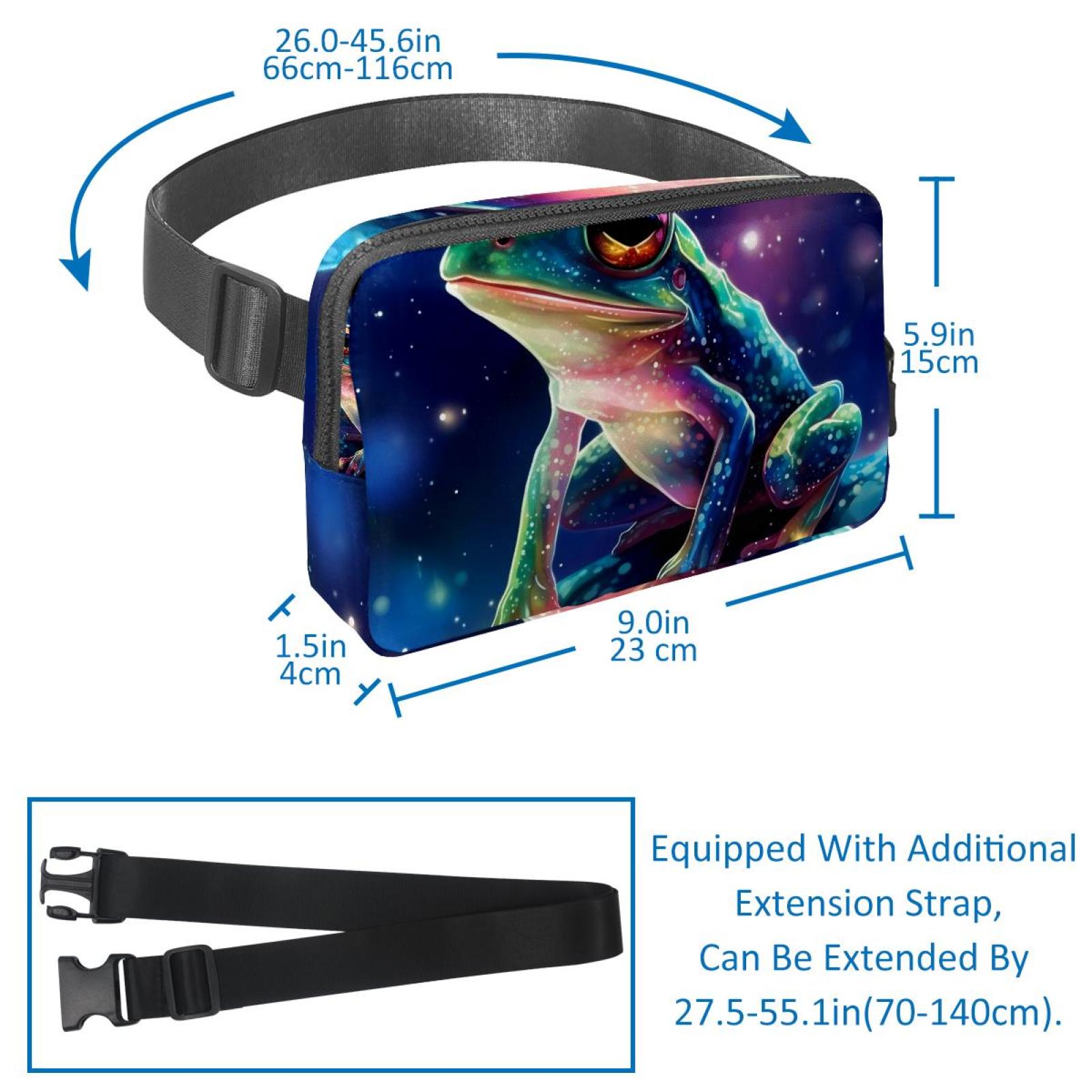 Star Frog Running Belt Money Belt Waist Bag Cross Body Bag Lightweight Adjustable Extension Strap Unisex Black Kindly Waterproof SportsOutdoor Hiking Cycling Travel Gym Workout Running Belt Bag²
