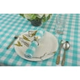 thumbnail image 2 of Yourtablecloth 100% Cotton Checkered Buffalo Plaid Tablecloth for Home, Restaurants, Cafs Be it for Everyday Dinner Picnic or Occasions Like Thanksgiving 60 x 104 Rectangle/Oblong Aqua and White, 2 of 5