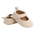 thumbnail image 1 of Baby Shoes Solid Color Ribbed Walking Shoes Soft Sole Footwear, 1 of 5