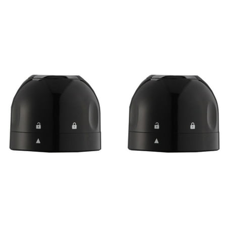 

2PCs Mini Food-Grade Durable ABS Sparkling Wine Champagne Bottle Stopper Black