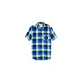 thumbnail image 1 of Aeropostale - Camisa con botones y bolsillo a cuadros para hombre, azul, grande Aeropostale Botones al frente, 1 of 1