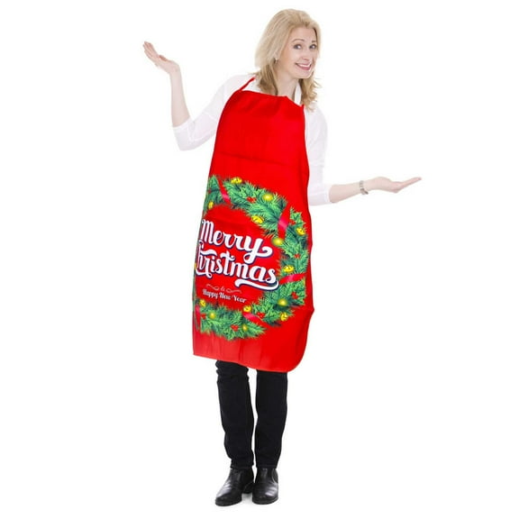 Clearance Under $5 Christmas Apron Lovelys Apron Good Gift For Mom Christmas Apron for Home & Kitchen