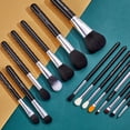 thumbnail image 2 of Juego de brochas de maquillaje Jessup Pro de 15 piezas con mango de madera para cabello sintético, 2 of 9