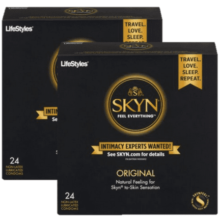 - LifeStyles Skyn Original Lubricated Non Latex Condoms - 24 ct (Pack of 2)