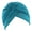 Cyan, variant on 1 Pre-Tied Turban Cap for Women | Soft and Stretchy Fashion Pleated Headwrap - Breathable, Anti-UV Sunproof, No Brim Beanie Hat | Perfect for Sleep