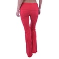 thumbnail image 3 of Vivian's Fashions Yoga Pants - Extra Long, Misses Size (Red, 1X), 3 of 3