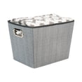 thumbnail image 4 of Simplify Herringbone Grommet Shelf Basket in Grey, 4 of 7