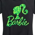 thumbnail image 3 of Barbie - St. Patrick's Day Shamrock Pattern Logo - Women's Short Sleeve Graphic T-Shirt, 3 of 5