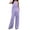 Purple, variant on Scyoekwg Womens 2 Piece Outfits for Summer Tracksuit Sleeveless Round Neck Tops Wide Leg Pants Trendy Casual Loose Sweatsuits Sets Solid Color Matching Sets (Blue,M)