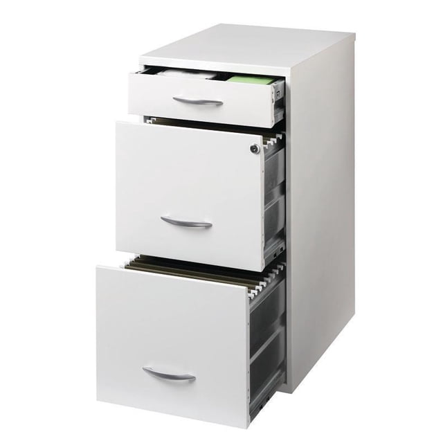 Archivero Metálico Hirsh Armado 2 Cajones Tamaño Carta y 1 Lapicero Blanco