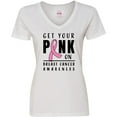 thumbnail image 3 of Inktastic Breast Cancer Awareness Get Your Pink on Women's V-Neck T-Shirt, 3 of 5