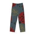 thumbnail image 6 of Uemuo Ladybug Pattern Men's Wide Leg Palazzo Lounge Pants with Pockets Light Weight Loose Comfy Casual Pajama Pants-X-Large, 6 of 9