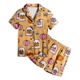 thumbnail image 4 of 4-5 Years Tween Short Sleeved And Shorts Set Halloween Parties Bluey Halloween Costume Pumpkin Pjs, 4 of 5