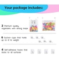 thumbnail image 3 of 2 x Mesh Bath Toy Organizer + 8 Ultra Strong Hooks – The Perfect Bathtub Toy Holder & Bathroom or Shower Caddy – These Multi-use Net Bags Make Baby Bath Toy Storage Easy – For Kids & Toddlers, 3 of 5
