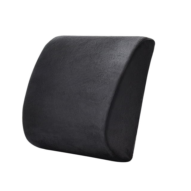 Cojín para silla de comedor Injueey Premium Ante negro para apoyar la cintura