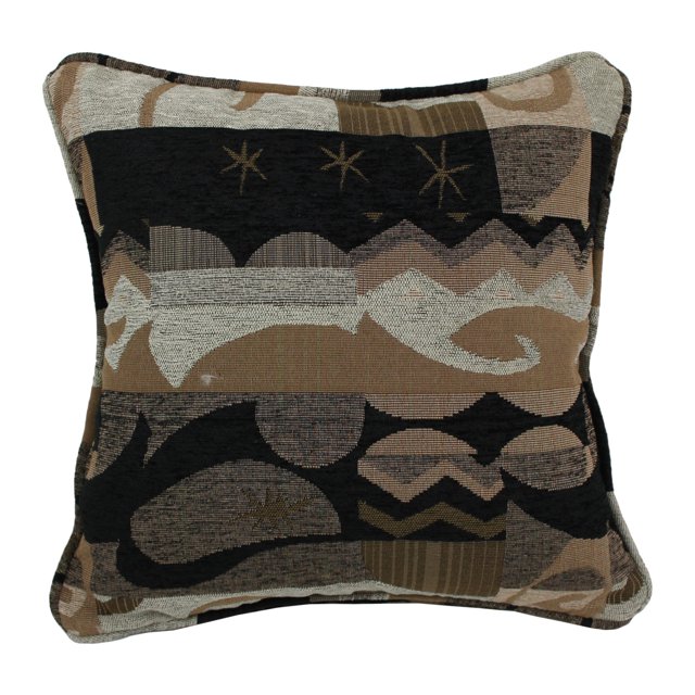 18-inch Double-corded Square Patterned Jacquard Chenille Throw PIllow with Insert - Elysian Fields