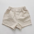 thumbnail image 4 of hengsof Girls Solid Casual Shorts Elastic Waist Cotton Comfort Daily Shorts Summer Fashion Beach Shorts with Pockets, 4 of 8