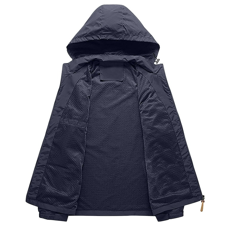 Xysaqa Men's Spring Fall Jacket Hooded Windproof Lightweight Xysaqa Men's Spring Fall Jacket Hooded Windproof Lightweight