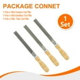 thumbnail image 3 of Uxcell 3pcs Flat Cut File 6" Double Cut Teeth High Carbon Steel with Wood Handle, 3 of 7