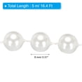 thumbnail image 2 of Uxcell 8mm Faux Pearl Beads Garland, 16.4 Ft Pearl String Chain Pearl Roll, White, 2 of 6