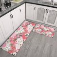 thumbnail image 2 of Pioneer Flower Floral Print Pattern Kitchen Rugs Sets Of 2,Anti Fatigue Kitchen Mat Rugs Non Slip Washable,Decorative Kitchen Floor Mats for Kitchen,Sink,Laundry,17"x30"+17"x47", 2 of 7