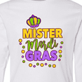 thumbnail image 4 of Inktastic Mister Mardi Gras with Crown and Dots Long Sleeve Youth T-Shirt, 4 of 5