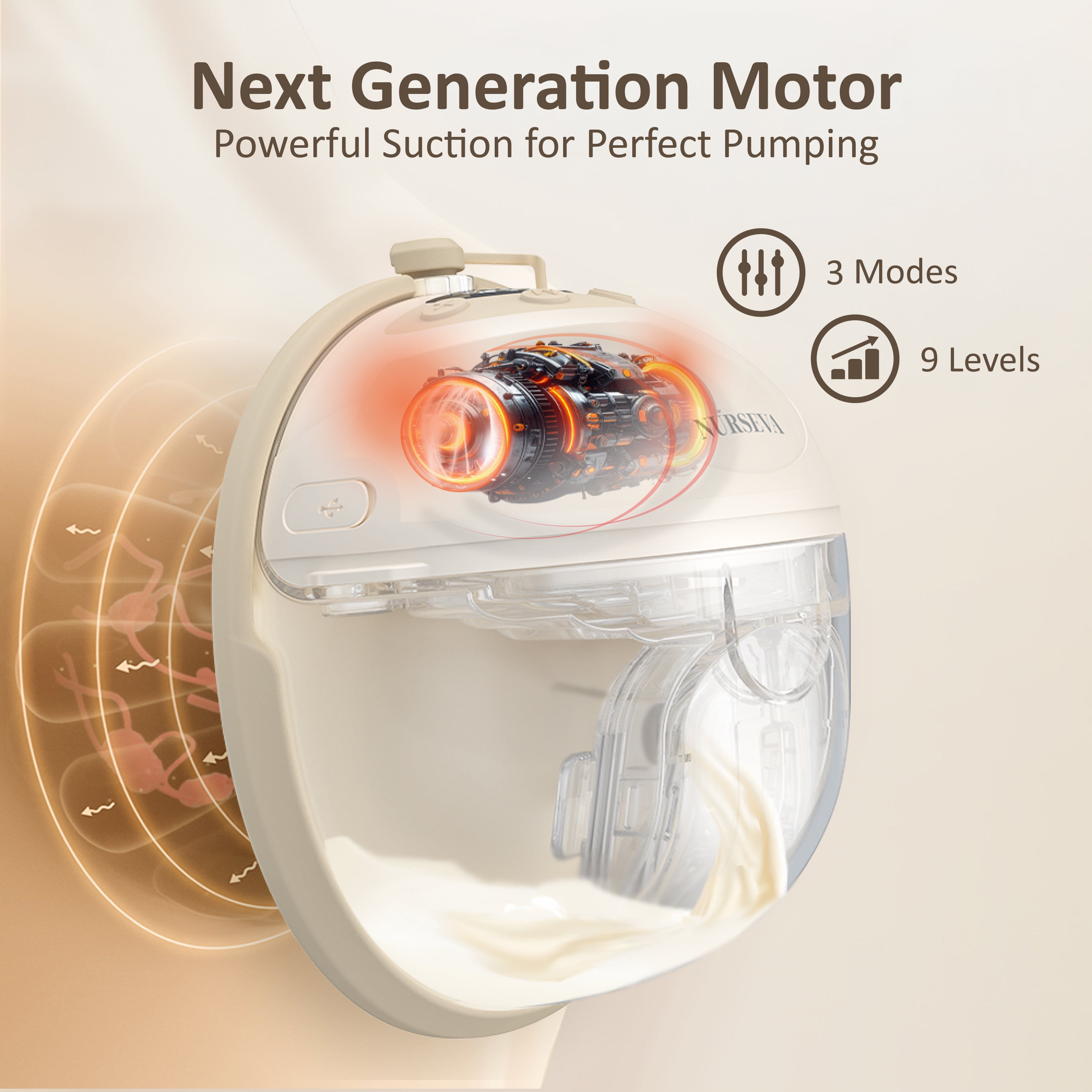 Nurseva Pro-90A Smart Wearable Breast Pump Set of 2 - 2026 Upgraded Edition, App Controlled, Double Sealed Silicone Cushion for Ultra Comfort, Leak-Proof Design