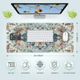 thumbnail image 2 of Desk Mat, Boho Large Mouse Pad for Desk, XXL Extended Keyboard Pad Gaming Mouse Pad Office Desk Accessories for Women Desk Organizers, Floral Blue, 2 of 6