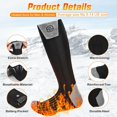 thumbnail image 6 of Heated Socks for Men Women with APP Control 8000mAh*2 Battery Rechargeable Electric Socks 4 Heating Level Washable Winter Foot Warmer for Hunting Outdoor Work Ski Hiking Fishing, 6 of 9