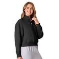 thumbnail image 4 of Hanes EcoSmart Women’s Fleece Quarter-Zip Pullover Ebony S, 4 of 6