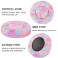 thumbnail image 6 of Exclusivo Mezcla Calming Donut Pet Bed for Small Dogs 20", Anti-Anxiety Plush Cozy Warming Dog Bed, Pink Rainbow, 6 of 8