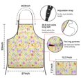thumbnail image 3 of Pioneer Flower Floral Print Pattern Apron-Garden Aprons for Women with Pockets-Cotton Linen Waterproof Kitchen Cooking Gardening Aprons Adjustable for Kitchen,Cooking,BBQ and Salon 33x27 Inch, 3 of 7