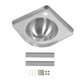 thumbnail image 1 of Lavabo triangular de esquina con acabado cepillado para cocina, baño, lavabo para barco, caravana, autocaravana, 1 of 14